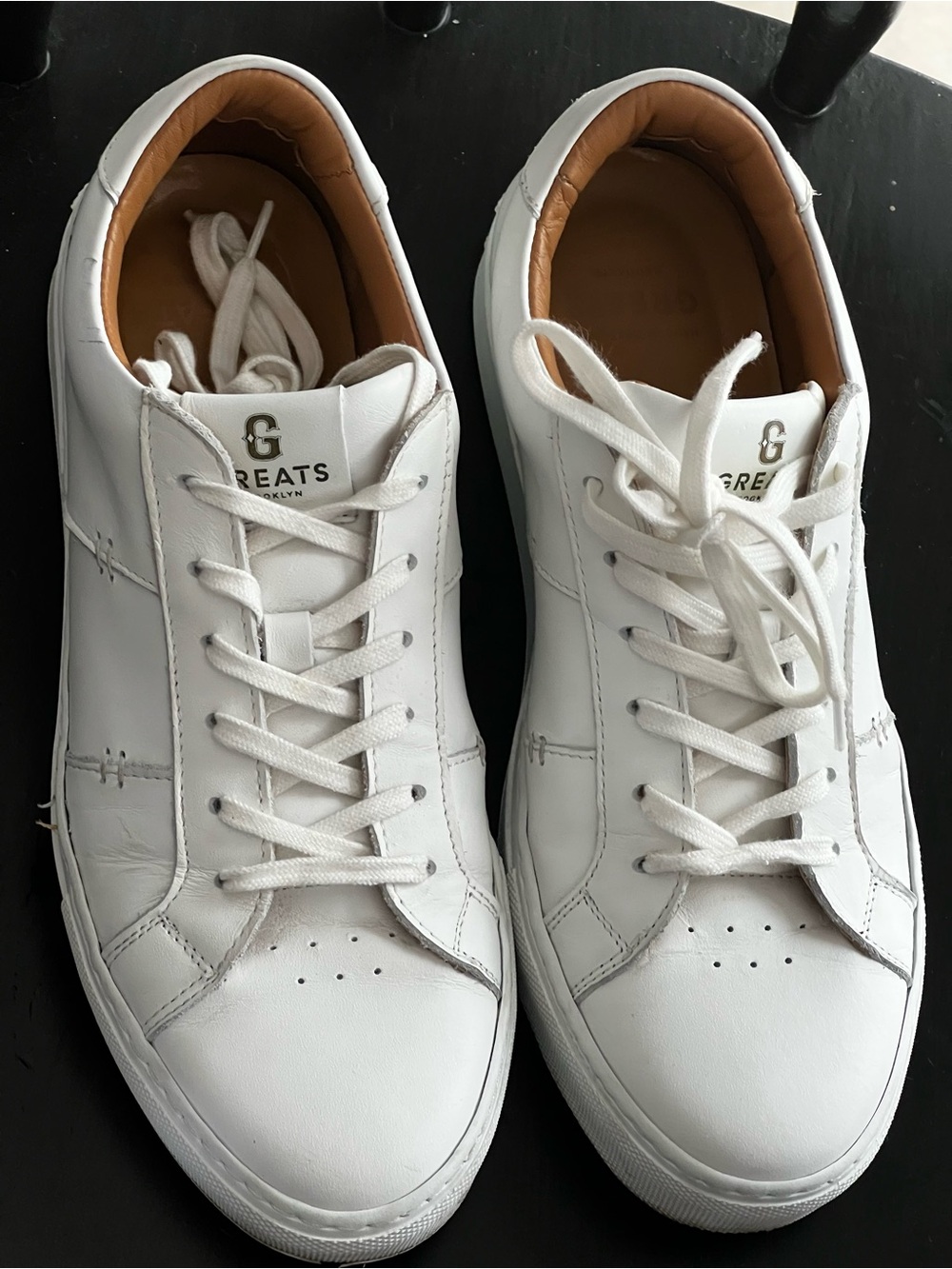 Greats Brooklyn Woman’s White Leather Sneakers size 9.5